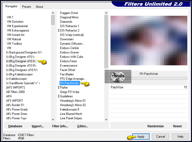 Effecten - Insteekfilters - <I.C.NET Software> - Filters Unlimited 2.0 - &<BKg Designer sf10 II> - FH PatchWork
