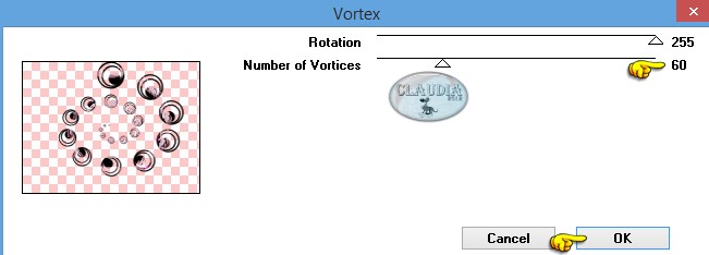 Instellingen filter Filter Factory Gallery D - Vortex 