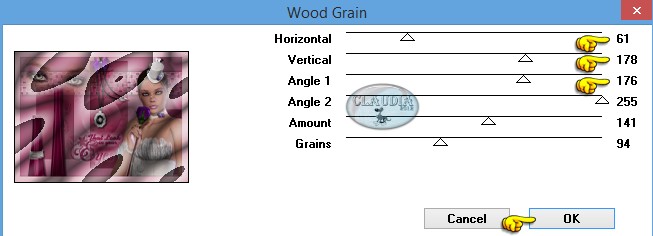 Instellingen filter Filter Factory Gallery A - Wood Grain