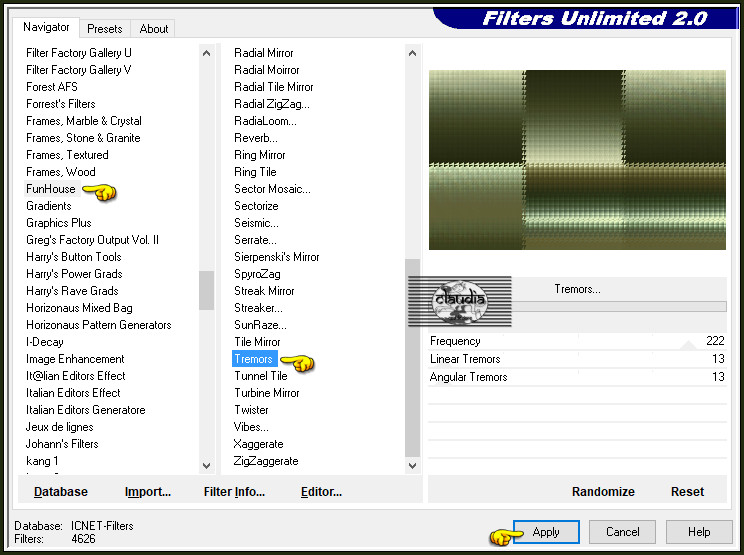 Effecten - Insteekfilters - <I.C.NET Software> - Filters Unlimited 2.0 - FunHouse - Tremors :