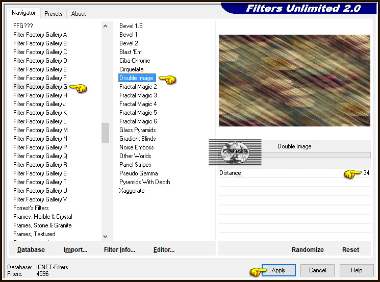 Effecten - Insteekfilters - <I.C.NET Software> - Filters Unlimited 2.0 - Filter Factory Gallery G - Double Image