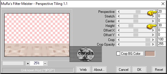 Effecten - Insteekfilters - MuRa's Meister - Perspective Tiling