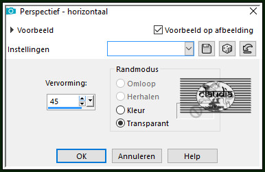 Effecten - Geometrische effecten - Perspectief - horizontaal