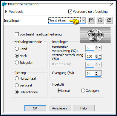 Effecten - Afbeeldingseffecten - Naadloze herhaling 