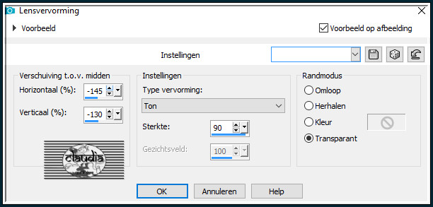 Effecten - Vervormingseffecten - Lensvervorming :