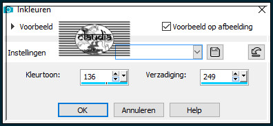 Aanpassen - Kleurtoon en verzadiging - Inkleuren :