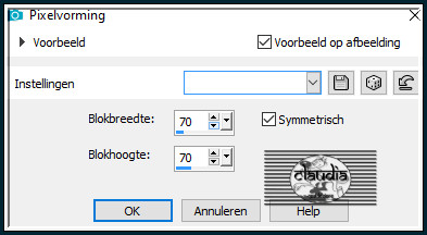 Effecten - Vervormingseffecten - Pixelvorming :