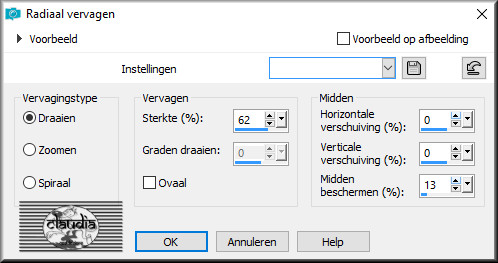 Aanpassen - Vervagen - Radiaal vervagen