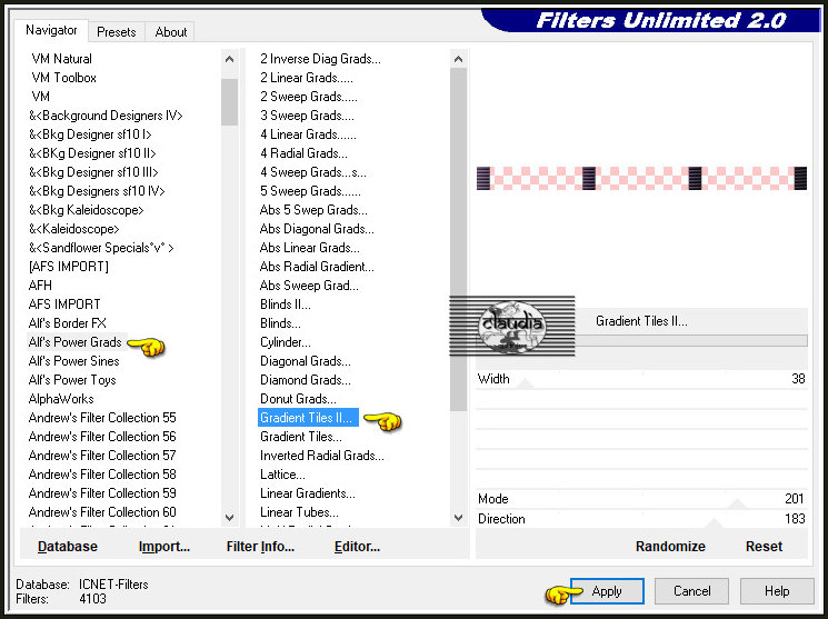 Effecten - Insteekfilters - <I.C.NET Software> - Filters Unlimited 2.0 - Alf's Power Grads - Gradient Tiles II