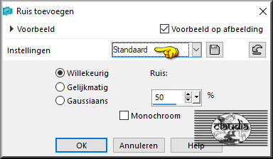 Aanpassen - Ruis toevoegen/verwijderen - Ruis toevoegen