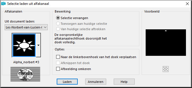 Selecties - Selectie laden/opslaan - Selectie laden uit alfakanaal : Alpha_norbert #3