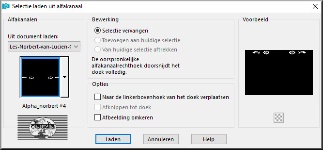 Selecties - Selectie laden/opslaan - Selectie laden uit alfakanaal : Alpha_norbert #4