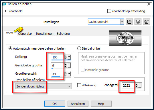 Effecten - Artistieke effecten - Ballen en Bellen