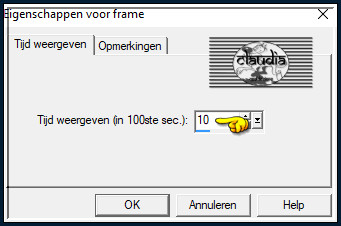 Animatie - Eigenschappen voor frame 