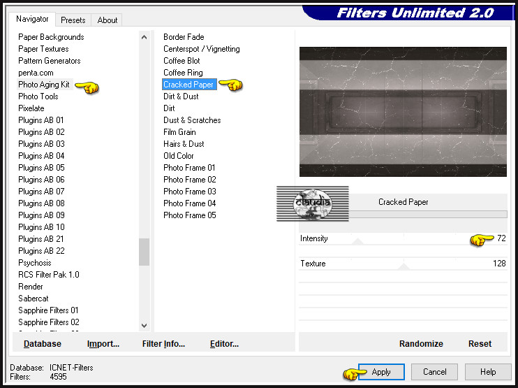 Effecten - Insteekfilters - <I.C.NET Software> - Filters Unlimited 2.0 - Photo Aging Kit - Cracked Paper