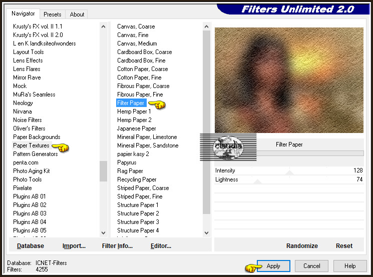 Effecten - Insteekfilters - <I.C.NET Software> - Filters Unlimited 2.0 - Paper Textures - Filter Paper