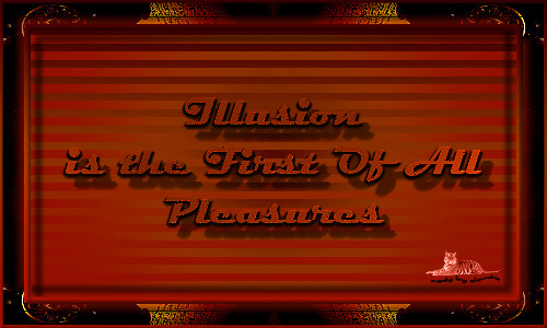 Titel Les : Illusion is the first of all pleasures van Christa