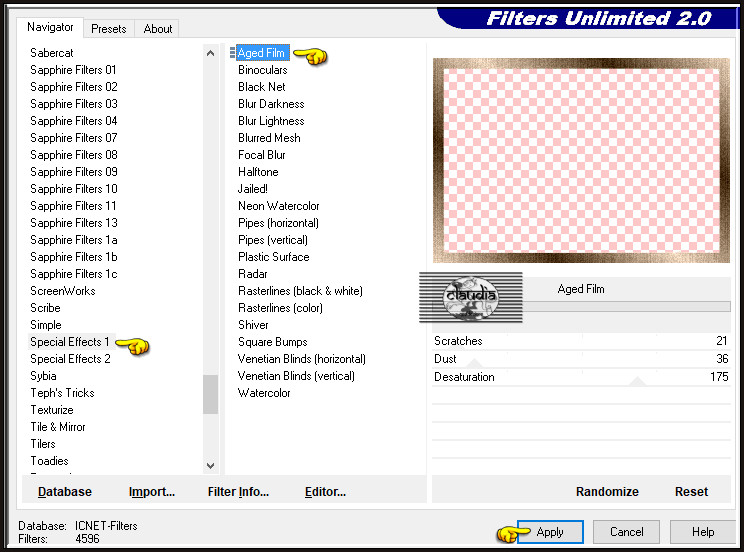 Effecten - Insteekfilters - <I.C.NET Software> - Filters Unlimited 2.0 - Special Effects 1 - Aged Film