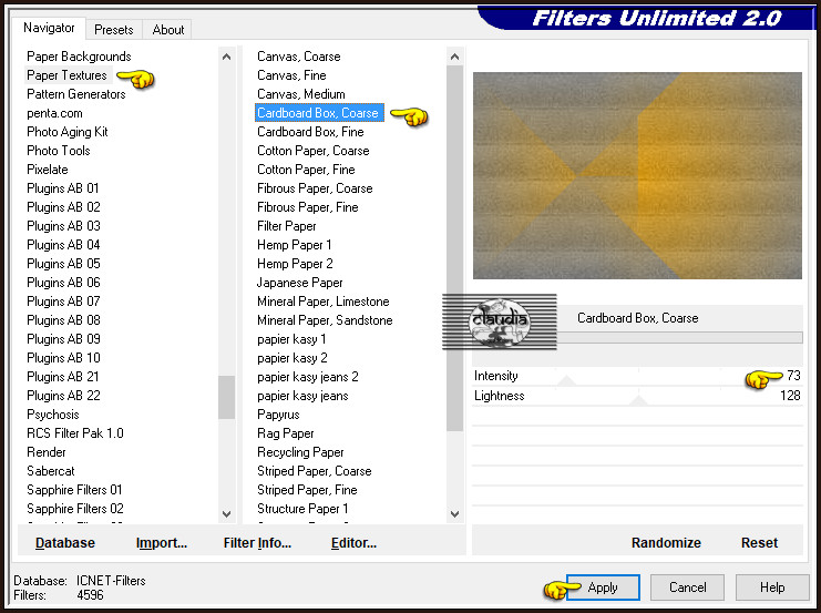 Effecten - Insteekfilters - <I.C.NET Software> - Filters Unlimited 2.0 - Paper Textures - Cardboard Box, Coarse