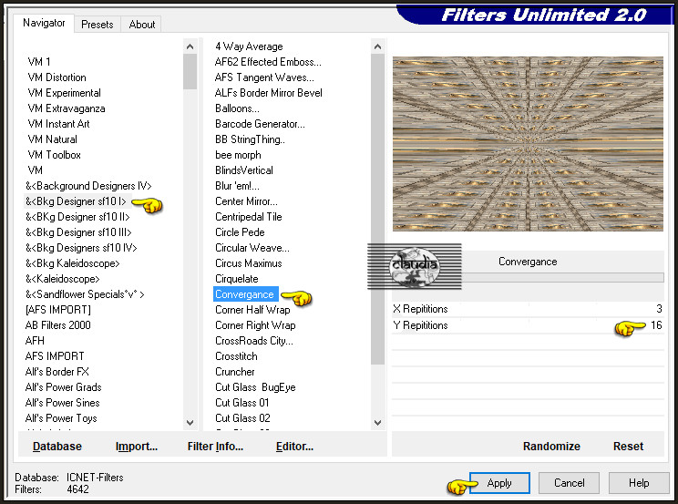 Effecten - Insteekfilters - <I.C.NET Software> - Filters Unlimited 2.0 - &<Bkg Designer sf10 I> - Convergance :