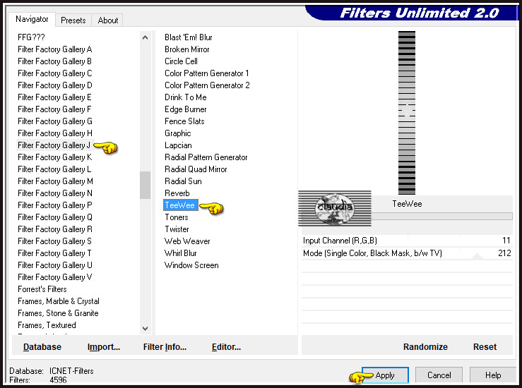 Effecten - Insteekfilters - <I.C.NET Software> - Filters Unlimited 2.0 - Filter Factory Gallery J - TeeWee