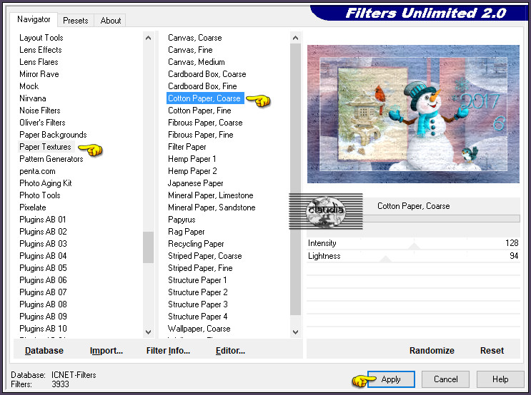 Effecten - Insteekfilters - <I.C.NET Software> - Filters Unlimited 2.0 - Paper Textures - Cotton Paper, Coarse 
