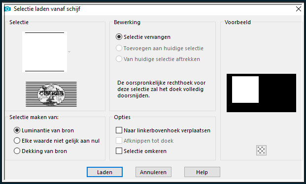 Selecties - Selectie laden/opslaan - Selectie laden vanaf schijf : pascalyne1