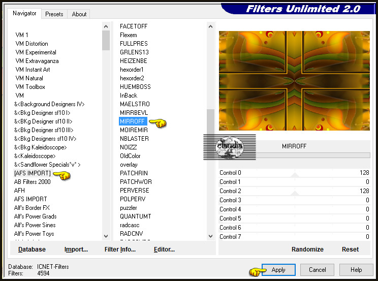Effecten - Insteekfilters - <I.C.NET Software> - Filters Unlimited 2.0 - [AFS IMPORT] - MIRROFF