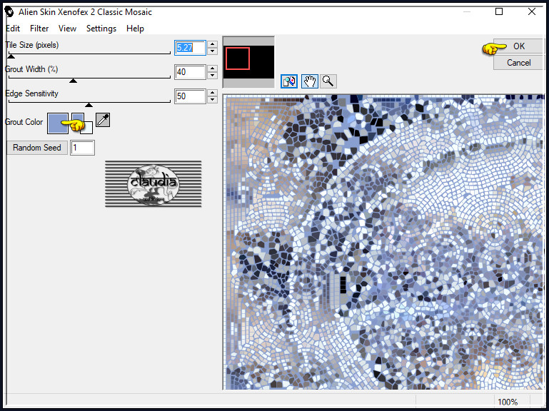 Effecten - Insteekfilters - Alien Skin Xenofex 2.0 - Classic Mosaic