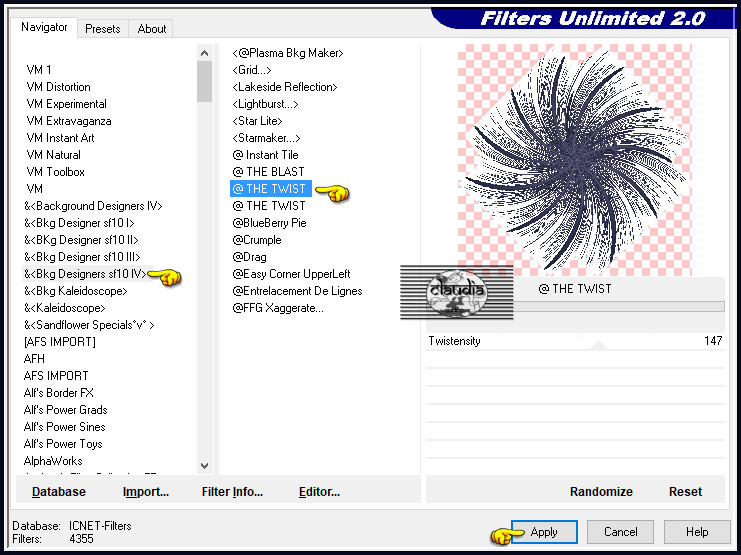 Effecten - Insteekfilters - <I.C.NET Software> - Filters Unlimited 2.0 -&<Bkg Designer sf10 I> - @ THE TWIST
