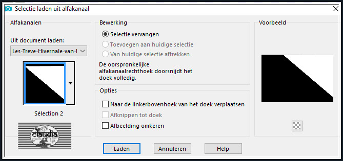 Selecties - Selectie laden/opslaan - Selectie laden uit alfkanaal : Sélection 2