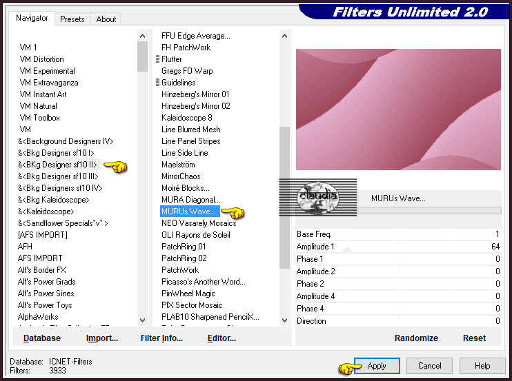 Effecten - Insteekfilters - <I.C.NET Software> - Filters Unlimited 2.0 - &<BKg Designer sf10 II> - MURU's Wave