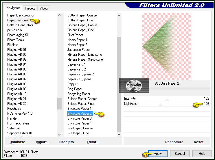 Effecten - Insteekfilters - <I.C.NET Software> - Filters Unlimited 2.0 - Paper Textures - Structure Paper 1 :