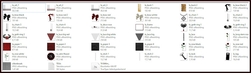 Inhoud Materialen Map