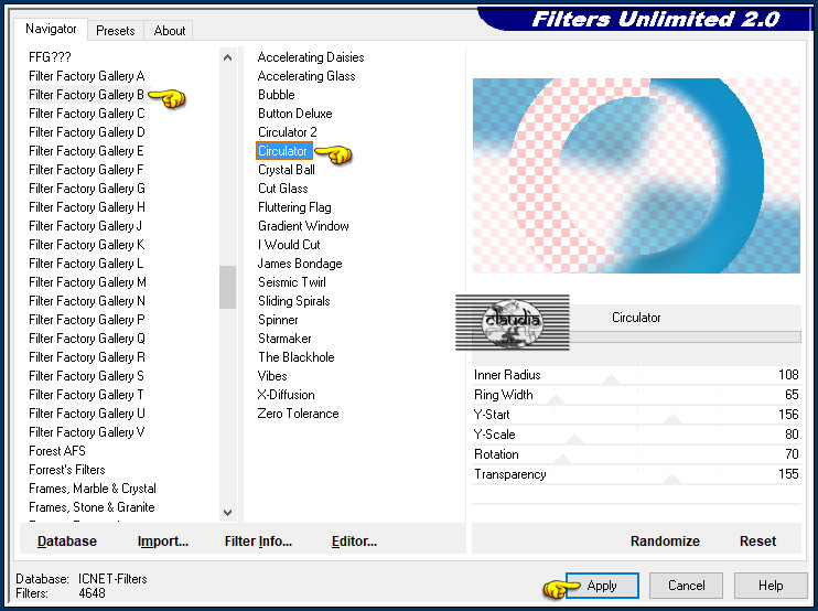 Effecten - Insteekfilters - Filter Factory Gallery B - Circulator :