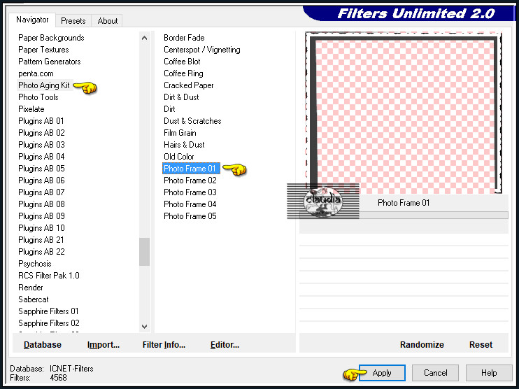 Effecten - Insteekfilters - <I.C.NET Software> - Filters Unlimited 2.0 - Photo Aging Kit - Photo Frame 01