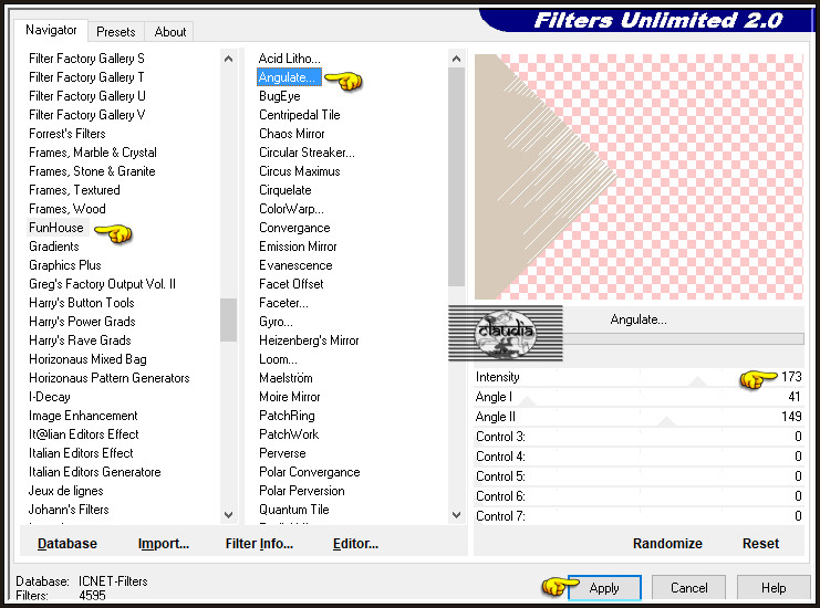Effecten - Insteekfilters - <I.C.NET Software> - Filters Unlimited 2.0 - FunHouse - Angulate