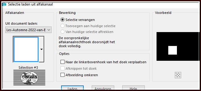 Selecties - Selectie laden/opslaan - Selectie laden uit alfakanaal : Sélection #3