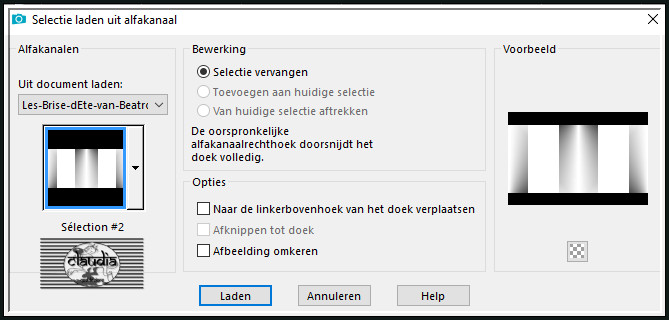 Selecties - Selectie laden/opslaan - Selectie laden uit alfakanaal : Sélection #2