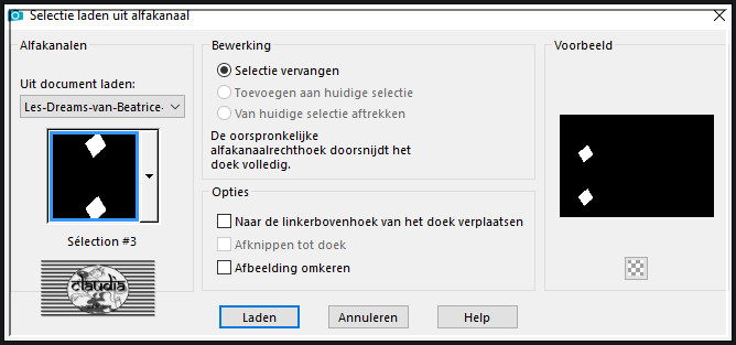 Selecties - Selectie laden/opslaan - Selectie laden uit alfkanaal : Sélection #3