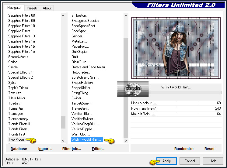 Effecten - Insteekfilters - <I.C.NET Software> - Filters Unlimited 2.0 - Two Moon - Wish it would Rain