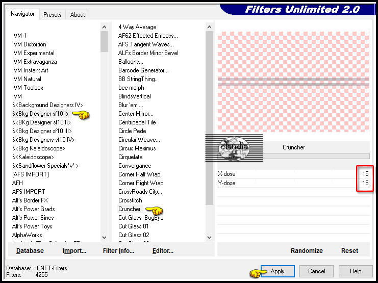 Effecten - Insteekfilters - <I.C.NET Software> - Filters Unlimited 2.0 -&<Bkg Designer sf10 I> - Crunche