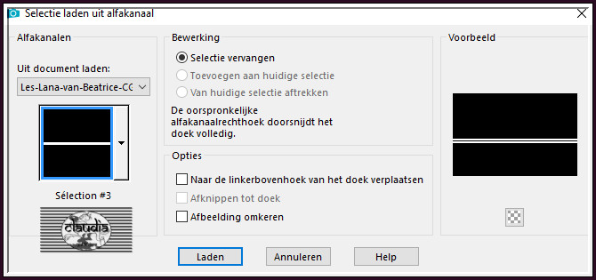 Selecties - Selectie laden/opslaan - Selectie laden uit alfkanaal : Sélection #3