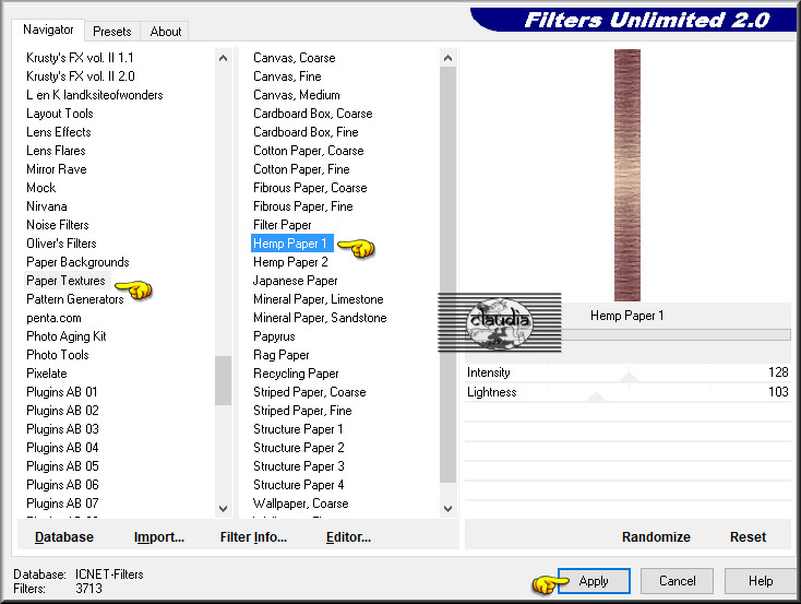 Effecten - Insteekfilters - <I.C.NET Software> - Filters Unlimited 2.0 - Paper Textures - Hemp Paper 1