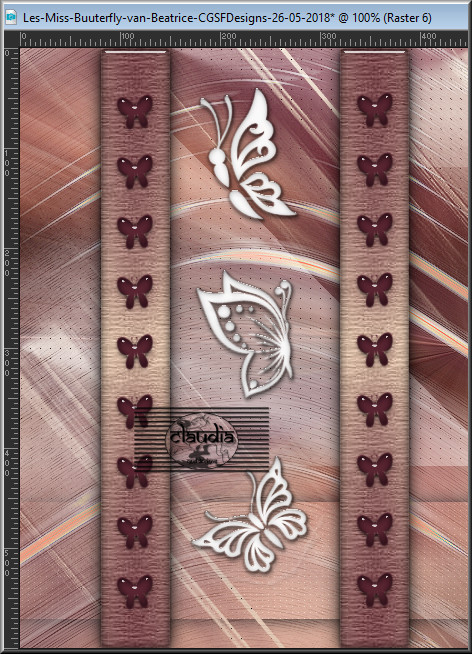 Plaats de vlinders op de beide banden 