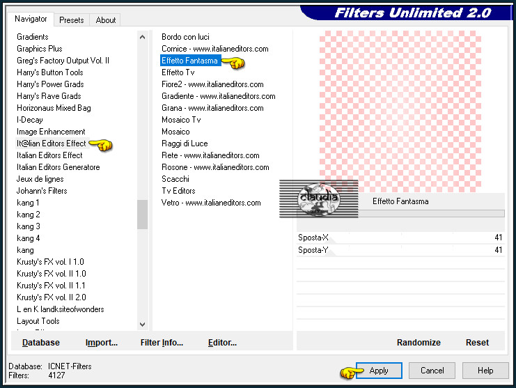 Effecten - Insteekfilters - <I.C.NET Software> - Filters Unlimited 2.0 - It@lian Editors Effect - Effetto Fantasma 