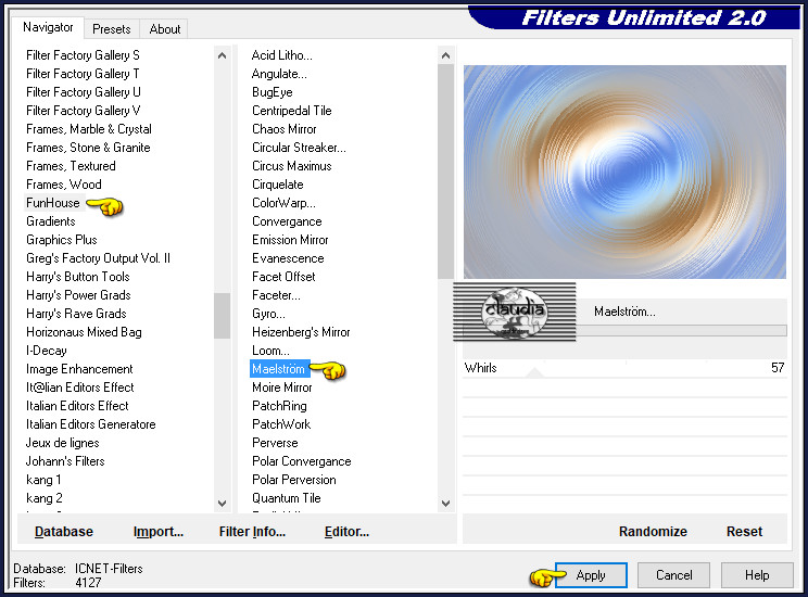 Effecten - Insteekfilters - <I.C.NET Software> - Filters Unlimited 2.0 - FunHouse - Maelström