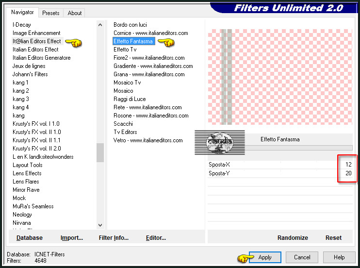 Effecten - Insteekfilters - <I.C.NET Software> - Filters Unlimited 2.0 - It@lian Editors Effect - Effetto Fantasma :