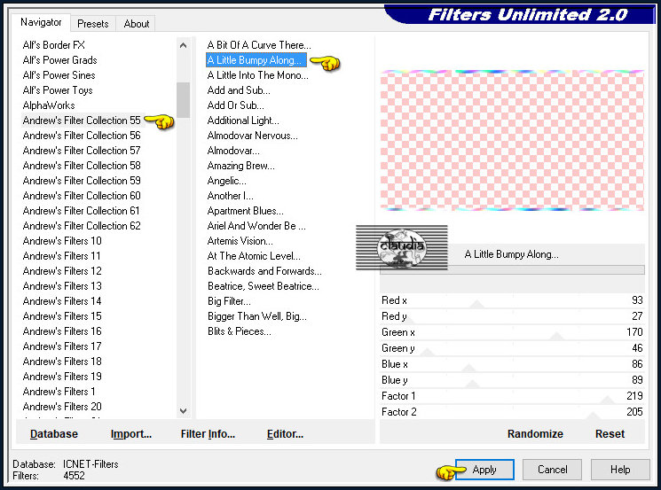 Effecten - Insteekfilters - <I.C.NET Software> - Filters Unlimited 2.0 - Andrew's Filter Collection 55 - A little Bumpy Along
