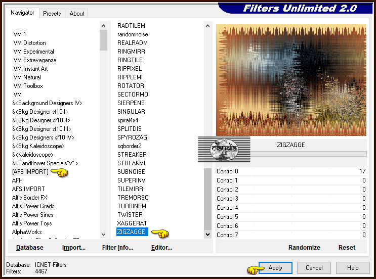Effecten - Insteekfilters - <I.C.NET Software> - Filters Unlimited 2.0 - [AFS IMPORT] - ZIGZAGGE 